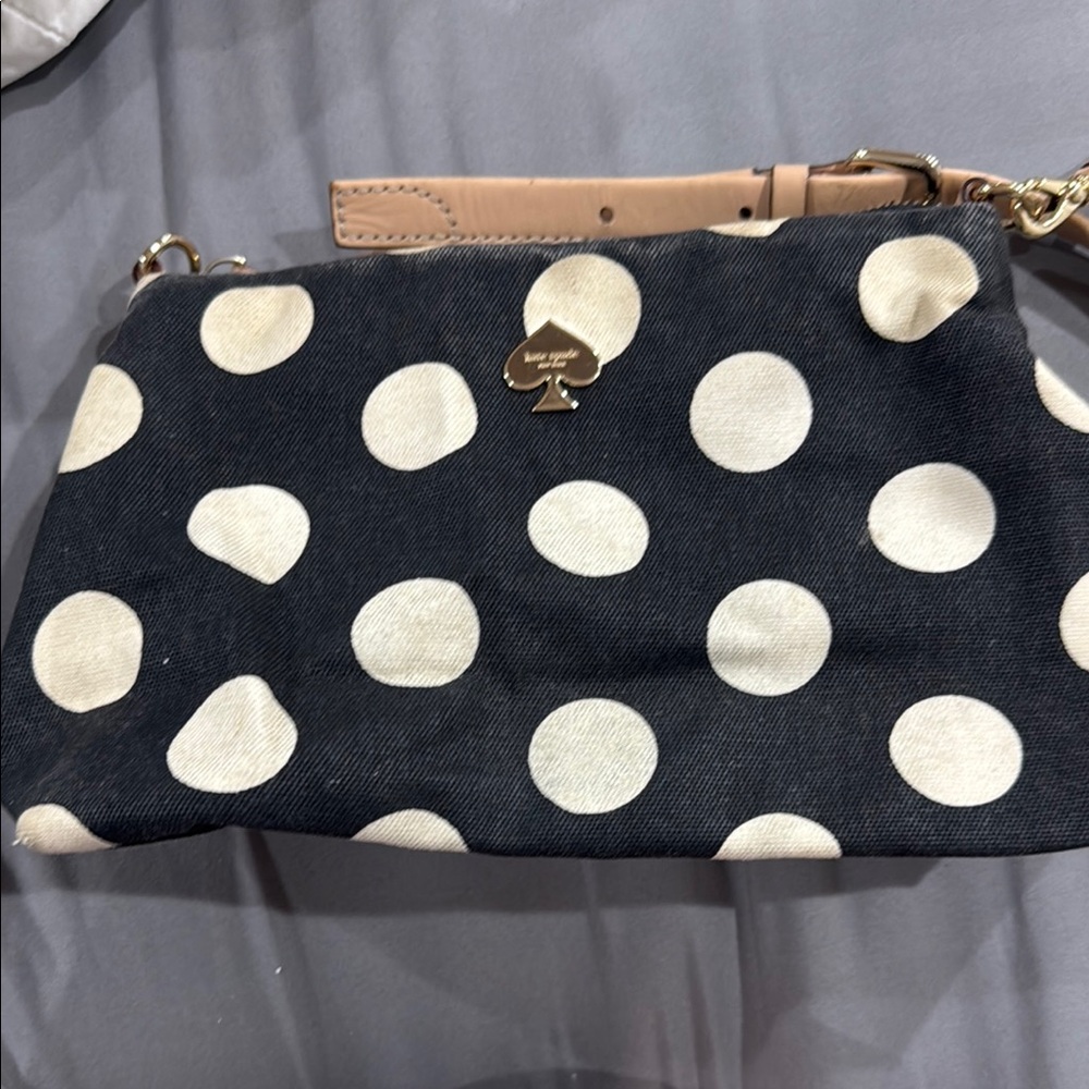 Kate Spade Black and Cream Polka Dot Wristlet